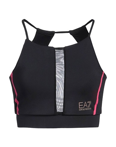 EA7 Top Schwarz 85% Polyester, 15% Elastan, Polyamid
