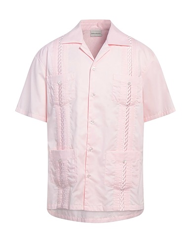 DRÔLE DE MONSIEUR Solid color shirt Pink 100% Cotton