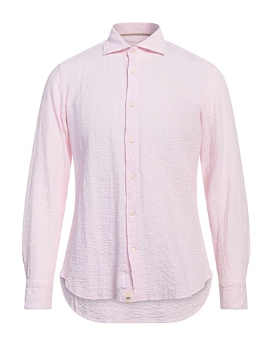 TINTORIA MATTEI 954 Solid colour shirt Pink 97% Cotton, 3% Elastane