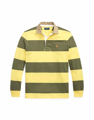 POLO RALPH LAUREN Polo shirt CLASSIC FIT KHAKI-COLLAR RUGBY SHIRT
 Yellow 100% Cotton