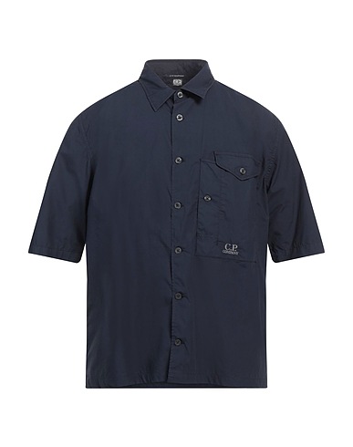 C.P. COMPANY Camicia tinta unita Blu notte 100% Cotone