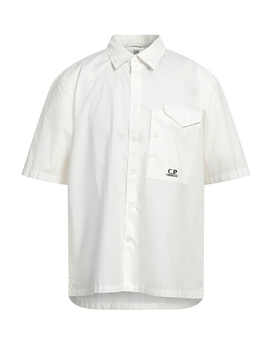C.P. COMPANY Camicia tinta unita Avorio 100% Cotone