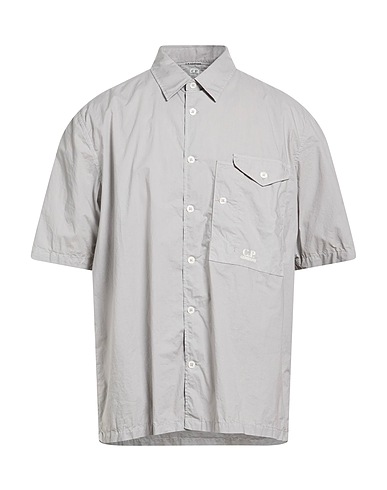 C.P. COMPANY Solid colour shirt GRIGIO CHIARO 100% Cotton