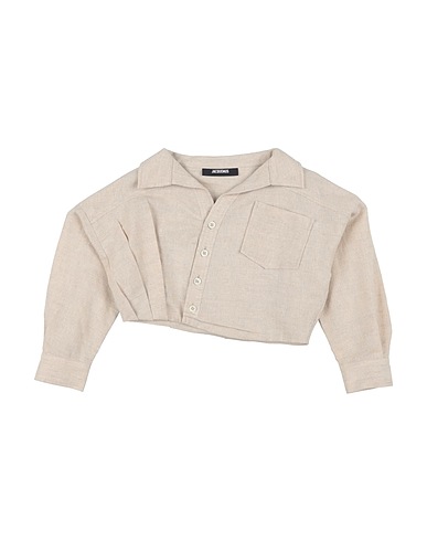 JACQUEMUS Solid colour shirts & blouses Beige 56% Linen, 44% Cotton