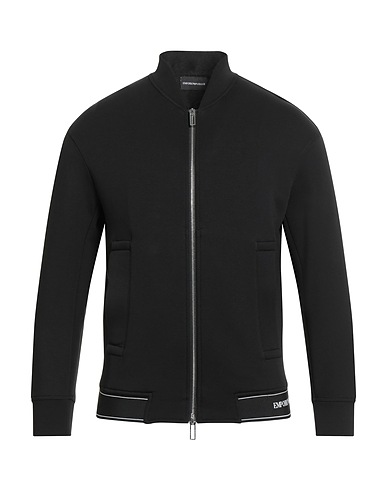 EMPORIO ARMANI Sweatshirt Black 76% Cotton, 18% Polyester, 6% Elastane