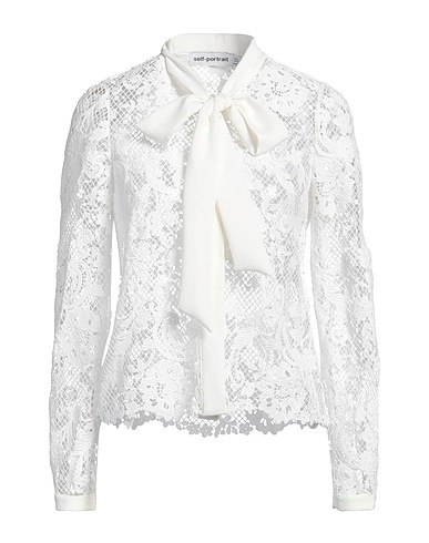 SELF-PORTRAIT Hemden und Blusen aus Spitze Weiß 100% Polyester