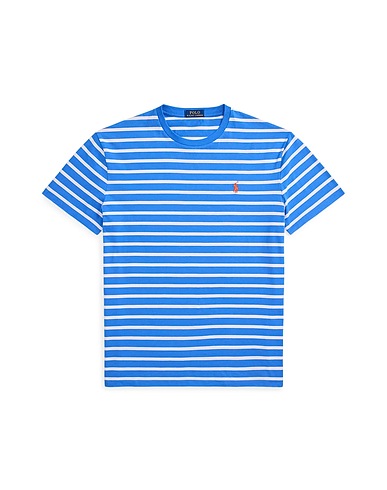 POLO RALPH LAUREN T-shirt CUSTOM SLIM FIT STRIPED JERSEY T-SHIRT
 Azure 100% Cotton