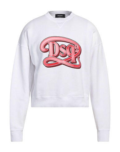 DSQUARED2 Sweatshirt White 100% Cotton, Elastane