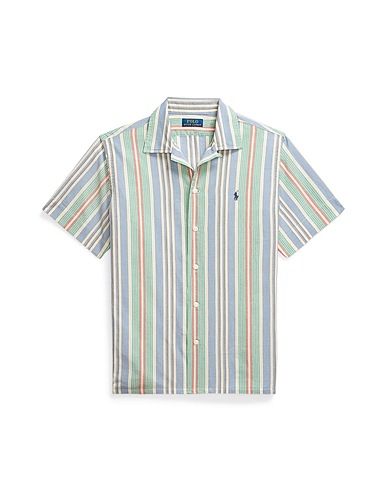 POLO RALPH LAUREN Рубашка в полоску Голубой 100% Хлопок