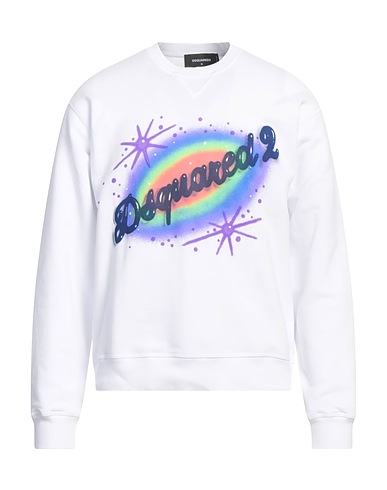 DSQUARED2 Felpa Bianco 100% Cotone