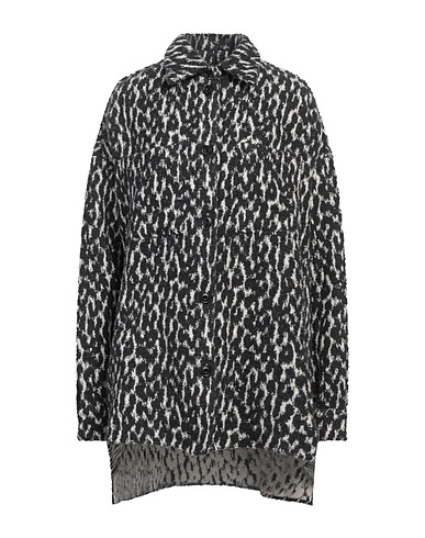 DESTIN Patterned shirts & blouses Black 71% Wool, 23% Polyamide, 6% Silk