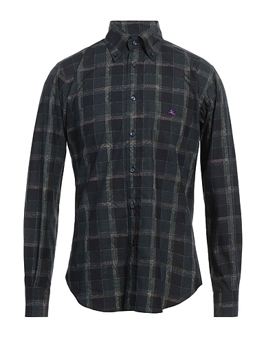 ETRO Patterned shirt Dark green 100% Cotton