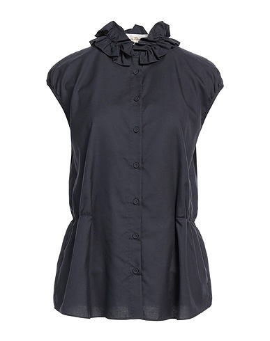 LE SARTE PETTEGOLE Solid colour shirts & blouses Navy blue 70% Polyester, 30% Cotton