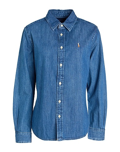 POLO RALPH LAUREN Jeanshemd SLIM FIT DENIM SHIRT
 Blau 100% Baumwolle