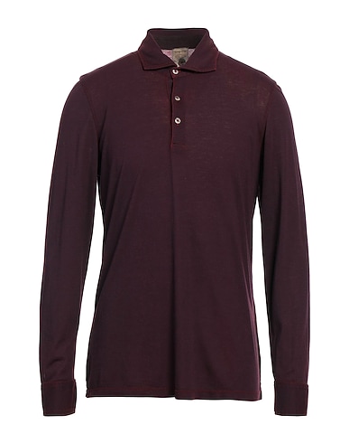 H953 Polo shirt Plum 50% Cotton, 50% Modal