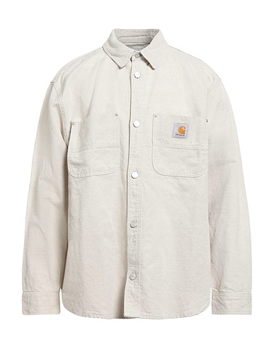 CARHARTT Solid colour shirt Ivory 61% Cotton, 39% Linen
