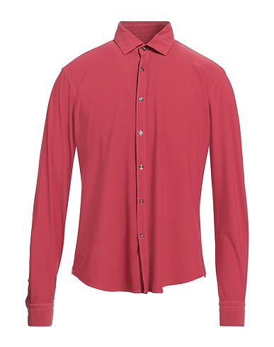 AT.P.CO Solid colour shirt Brick red 73% Polyamide, 27% Elastane