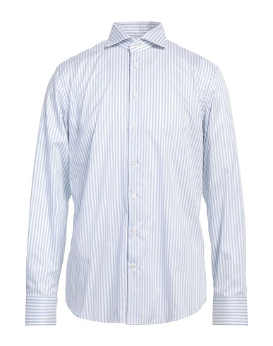 HACKETT Striped shirt Sky blue 100% Cotton