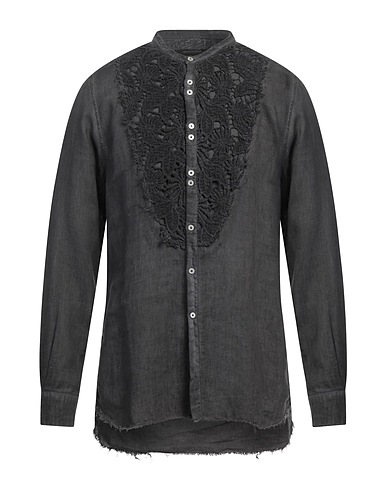 MESSAGERIE Linen shirt Charcoal 65% Linen, 35% Cotton
