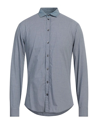 ARMANI COLLEZIONI Kariertes Hemd Hellblau 100% Baumwolle