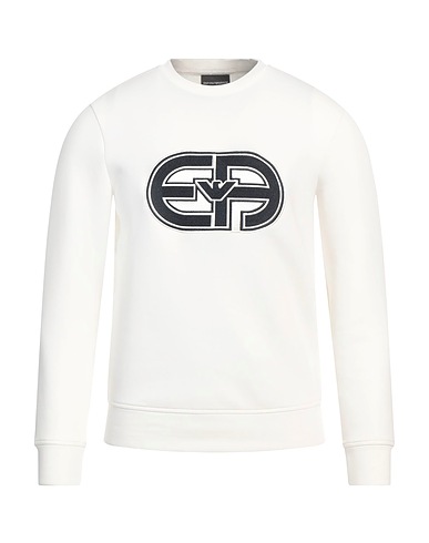 EMPORIO ARMANI Sweatshirt White 76% Cotton, 18% Polyester, 6% Elastane
