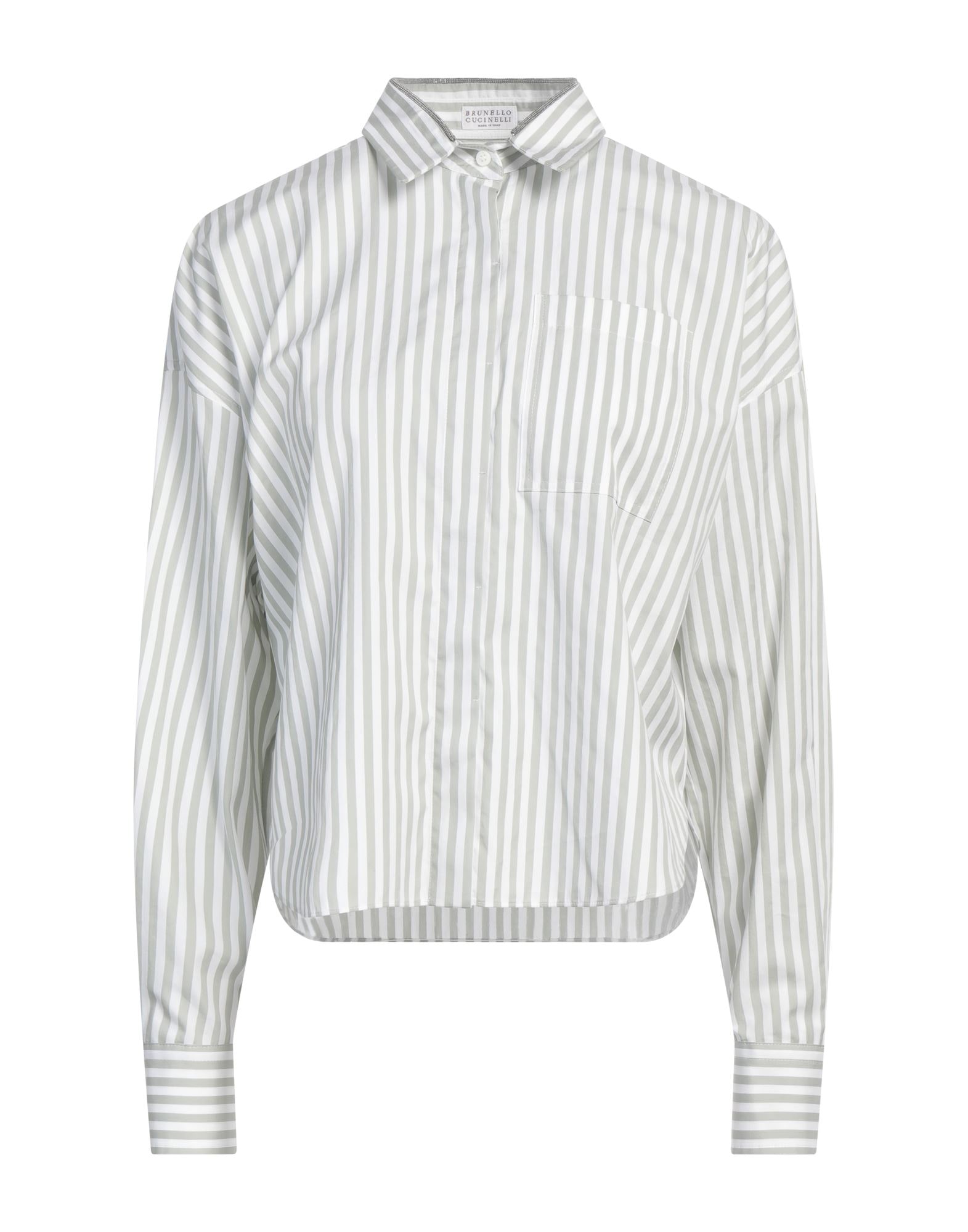 Tシャツ・カットソー ERIKA CAVALLINI STRIPED CREPE DE CHINE SHIRT (Y5WU20 RG103) LilyCoco Womens Rainbow Striped Shirt Short Sleeve