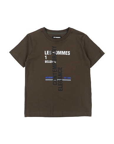 LES HOMMES T-shirt Verde militare 100% Cotone