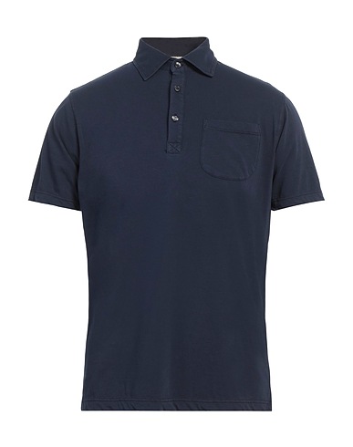 HERITAGE Polo shirt Midnight blue 94% Cotton, 6% Elastane