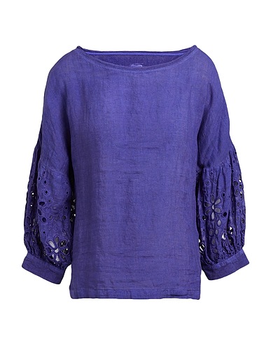 120% LINO Top Purple 100% Linen