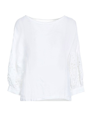 120% LINO Top Off white 100% Linen