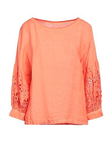 120% LINO Top Orange 100% Linen