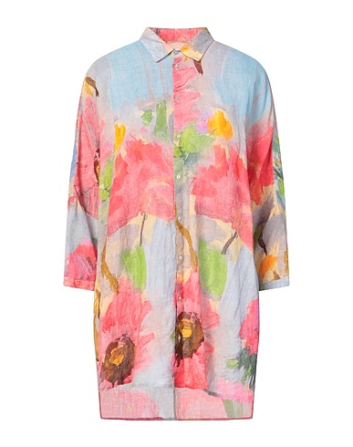 120% LINO Floral shirts & blouses Coral 100% Linen
