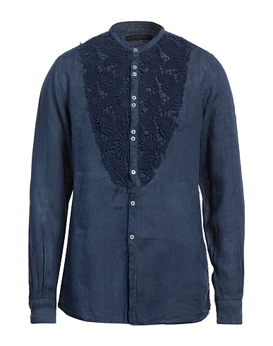 MESSAGERIE Solid colour shirt PATRIZIO PISCAGLIA 65% Linen, 35% Cotton