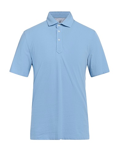 BRUNELLO CUCINELLI Polo shirt Sky blue 100% Cotton