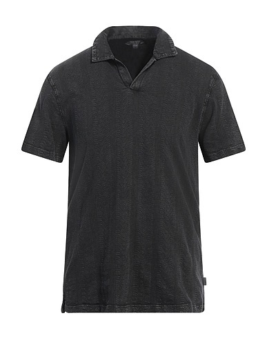 JOHN VARVATOS Poloshirt Braungrau 100% Baumwolle