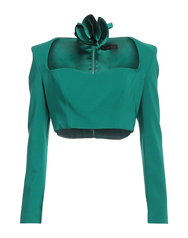 ALMA SANCHEZ Top Emerald green 89% Polyester, 11% Elastane