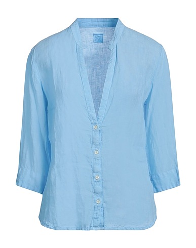 120% LINO Camicia in lino Blu chiaro 100% Lino