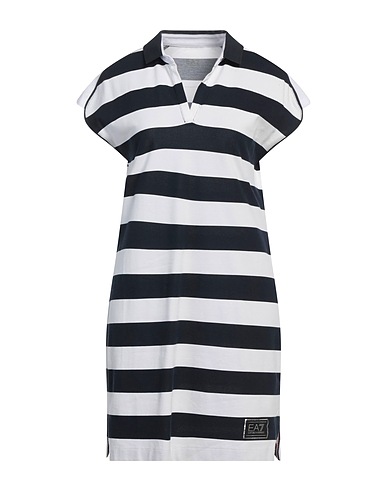 EA7 Kurzes Kleid Schwarz 96% Baumwolle, 4% Elastan