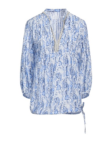 120% LINO Top Blue 100% Linen