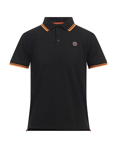 MUSEUM Poloshirt Schwarz 100% Baumwolle