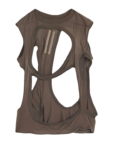 DRKSHDW by RICK OWENS Vest Khaki 100% Cotton