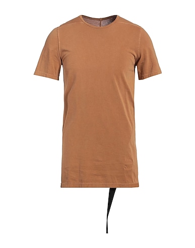 DRKSHDW by RICK OWENS Basic T-Shirt Camel 100% Cotton