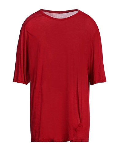 RICK OWENS Oversize-T-Shirt Red 100% Cotton