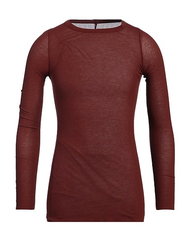 RICK OWENS T-shirt Chocolate brown 88% Viscose, 12% Silk