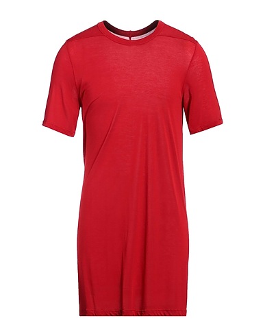 RICK OWENS Basic T-Shirt Tomato red 88% Viscose, 12% Silk