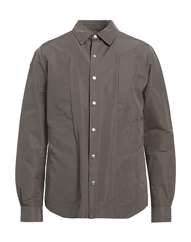 RICK OWENS Solid colour shirt Lead 100% Polyester