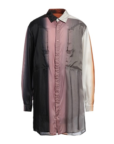 RICK OWENS Patterned shirt Lead 97% Cotton, 3% Elastane