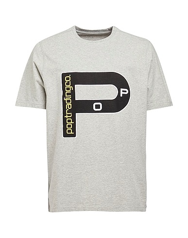 POP TRADING COMPANY T-shirt Grigio 100% Cotone