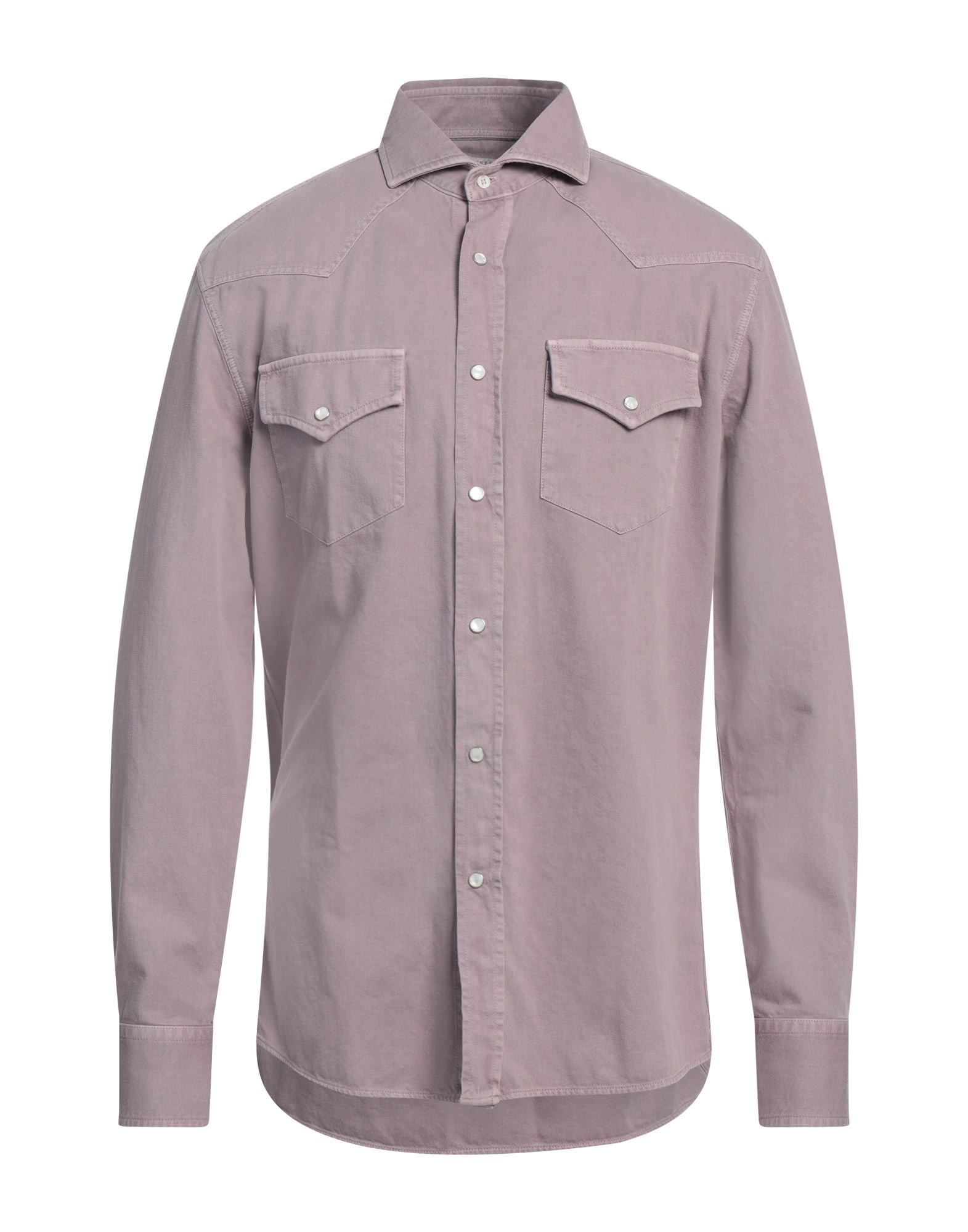 BRUNELLO CUCINELLI | Sage green Men's Solid Color Shirt | YOOX