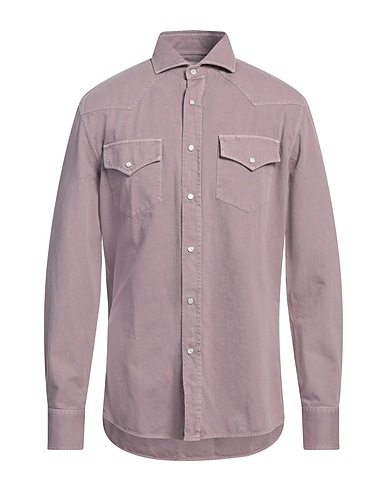 BRUNELLO CUCINELLI Denim shirt Mauve 100% Cotton